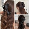 Hair Claw Clips for Women Girl, Ribbon Bow Hair Claws, Claw Clip Bows for Women, Big Claw Clips for Thick Hair, Hair Bows Claw Clips Hair Accessories