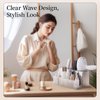 Hair Tool Organizer, Bathroom Sink Vanity Trays, Hair Dryer Holder with Detachable 3 Cups, Transparent Wave Design, Stylish & Durable, Ideal for Makeup, Vanity, Bathroom Counter Organizers and Storage