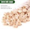 200pcs Biodegradable Tattoo Ink Cups Heart Shaped Base ECO-Friendly Disposable Spliced Pigment Caps Tattoo Accessories