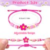 KELENO 12 Pcs Kids Bracelet for Girls Toddler Jewelry Groovy Flower Princess Party Favors Friendship Bracelets Adjustable Pretend Play Goodie Bag Classroom Reward