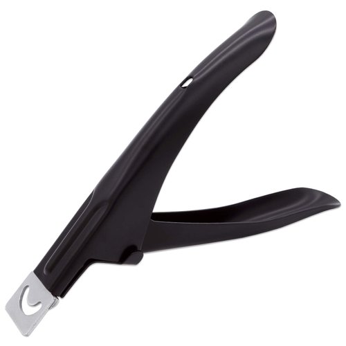 PANA USA Professional Stainless Steel Acrylic Nail Tips Clipper Cutter - False Nails/Fake Nails/Artificial Nails Trimmers for Nail Manicure Pedicure, Clip Tool for Home Nail Art DIY(Black)