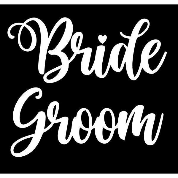 BRIDE GROOM VINYL STICKER