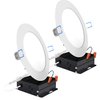 Sunco Lighting 2 Pack 6 Inch Ultra Thin LED Recessed Ceiling Lights, 4000K Cool White, Dimmable, 14W, Wafer Thin, Canless with Junction Box - Energy Star