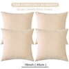 Decorative Square Throw Pillow Covers 18x18 Inch Set of 4,Farmhouse Fall Super Soft Chenille Pillows Cover for Living Room Bedroom Sofa Couch Cushion Cover Cojines Decorativos Para Sala Beige 45x45cm