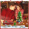 Zeluuyu Christmas Tree Building Block with LED Light, Rotating Christmas Tree 2024 Building Set for Adults, Christmas Tree Building Kit Xmas Gift for Boys and Girls (Non-Advent Block)