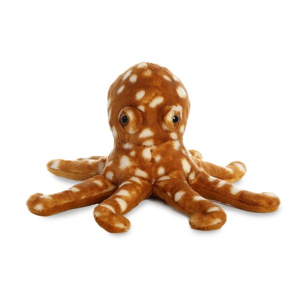 Aurora® Adorable Flopsie™ Octopus Stuffed Animal - Playful Ease - Timeless Companions - Orange 12 Inches