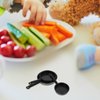 3 Pcs Dollhouse Miniature Frying Pan Mini Kitchen Tableware Dining Accessory Miniature Furniture Fairy Garden Decoration (Black)