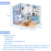 TuKIIE DIY Miniature Dollhouse Kit with Furniture, 1:24 Scale Creative Room Mini Wooden Christmas Doll House Accessories Plus Dust Proof for Kids Teens Adults(Beach Cottage)