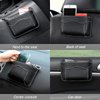 Osilly Car Seat Side Pocket Organizer, PU Leather Pen Phone Sunglasses Holder Tray Pouch Seat Gap Filler, Mini Storage Bag Car Interior Accessories for Auto Seat Door Window Console (Black)