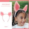 Beaupretty 8pcs halloween costume headband animals hair hoop puppy ear headwear Halloween Pig Ears pig mask Pig Ear Hair Band farm animal headband pink hair accessories piggy travel apparel