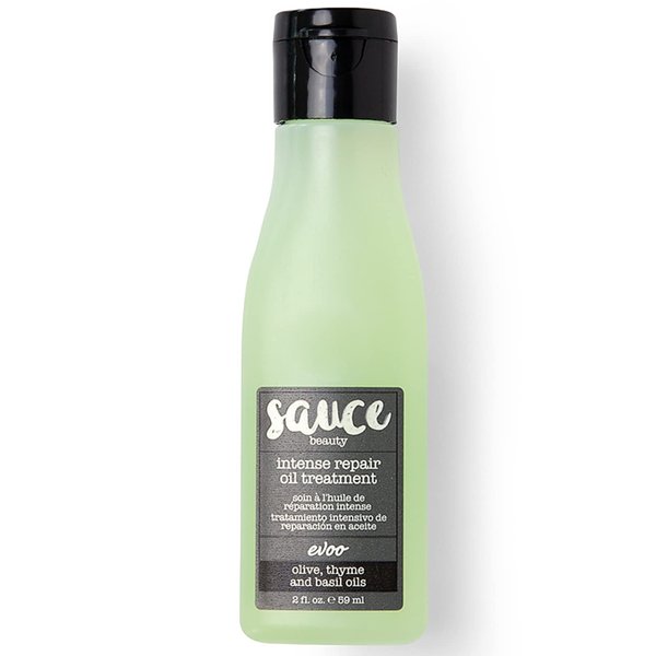 SAUCE BEAUTY Intense Repair Olive Oil Treatment - Hair Oil for Curly Hair w/Olive, Thyme & Basil Oils - 2 Fl Oz Hair Oil for Damaged Hair & Split Ends (EVOO)