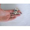 Medium/small multi colored marbled hair claw clip for fine, thin hair