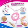 RangeMaster Econo Ranger Shoulder Pulley │ Physical Therapy Exercises │ Aids in Recovery and Rehabilitation │ Increases Mobility │ Wooden Handles for Comfort │ Metal Bracket Door Attachment (Pink)