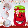 AFZMON Christmas Party Favors for Kids 48 Pack Mason Jar Paper Cards Bulk with 48 Treat Bags for DIY Classroom Exchange Gifts Merry Christmas Greeting Card Xmas Holiday Party Supplies