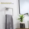 KOKOSIRI Bath Accessories Set 2-Piece Bathroom Hardware Set, Towel Ring, Toilet Paper Holder, Stainless Steel, Wall Mounted, Brushed Steel, B09S2-BR