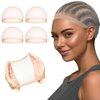 SAKALAKA HD Wig Caps,4 Pieces Hair Net for Wig, Stretchy Nylon Wig Caps for Women, Natural Transparent Wig Caps for Lace Front Wigs (HD Wig Cap 2Pack/4PCS)