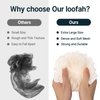 AmazerBath Loofah Sponge, Shower Loofah 60g/PCS - Body Scrubber Loofa Set of 3 Cream Color, Bath Sponge for Men and Women