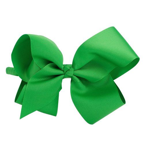 MEEDEE Emerald Green Big Bow Headband for Girls Grosgrain Ribbon Hair Hoop Headband for Toddlers Kids Party Decoration Cosplay Costume Headwear Makeup Handmade Hair Band
