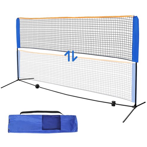 F2C Height Adjustable Portable Tennis Net, Badminton Net for Kids' Volleyball,Soccer Tennis,Pickleball, W/Steel Frame & Carrying Bag Indoor Outdoor Court Bench Backyard Driveway Gym,10FTX 5FT