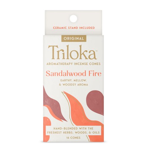 Triloka Incense Cones, Sandalwood Fire, 20 Grams