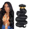 #1B Body Wave Bundles Natural Black Color Body Wave Human Hair Bundles 20 22 24 inch 3 Bundles Double Weft No Tangle Hair Extensions