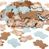 Zhanmai 500 Pieces Bear Shaped Confetti Baby Shower Cream Brown Sprinkles Bear Table Paper Confetti for Boy Girl Home Party Table Decorations, 0.98 Inch