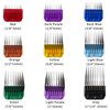 GRABOTE Upgraded 9 Pcs Professional Colorful Hair Clipper Combs Guards Cutting Guides Fits for Most Wahl Replacement Guards Set, 1/8 Inch to 1 1/4 Inch(3-32mm)