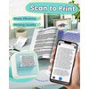HiHTV Sticker Printer - Mini Sticker Maker Machine with 3 Roll Tapes, Bluetooth Portable Inkless Printpods Pocket Printer for Kids Study Notes, Anatomical Diagrams, Photos, Kids Gift