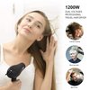 Dan Technology Travel Hair Dryer,Compact Hair Dryer,Portable Mini Blow Dryer with Concentrator&Diffuser,European Hair Dryer with European Plug,Folding Handle Lightweight,Fast Drying for Women and Men