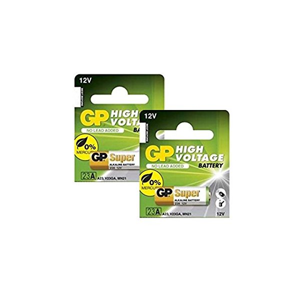MaxiAids GP 12V Alkaline Batteries - Size 23A - 2-Pack