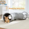 PAWZ Road Cat Tunnel Collapsible S Shape Cat Play Tube 10.5 Inches in Diameter