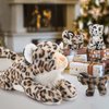 MaoGoLan Cheetah Stuffed Animals with Babies,4 Pcs Leopard Stuffed Animal for Girls,Mama and Baby Cheetah Plush,Leaopard Plush with 3 Cubs for Kids Birthday Gift