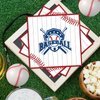50 Pieces Baseball Napkins,Disposable Baseball Party Guest Cocktail Napkins for Birthday Party, Baseball Theme Party Supplies-6.5 x 6.5 Inch