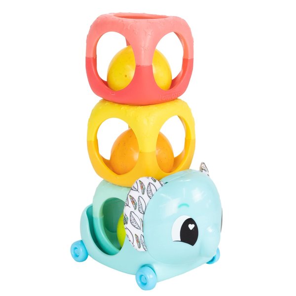 Lamaze Stack, Rattle & Roll Stacking Blocks - Baby Blocks for Fine Motor Skill Development - Baby Stacking Toys for Sensory Play - Baby Easter Basket Stuffers - Ages 6 Months and Up