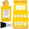 Glorio GLOW: Rare Aztec Gold Clay Face Masks - 8 Week Beauty Set - Boost Radiance & Luminosity - Vitamin C, Indian Healing Clay, Facial Skin Care Spa Gift Set, Personal Self Care Skincare Women Men