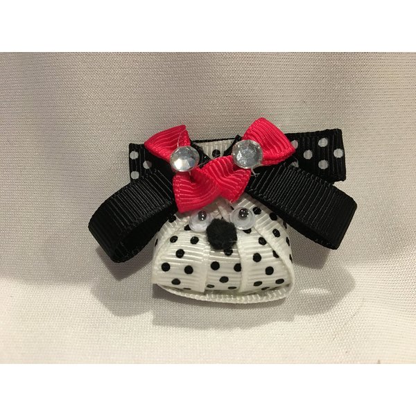 Puppy Hair Clip, Dog Hair Clip, Ribbon Sculpture, Girls Hair Accessory, Preppy Gifts, Puppy Love