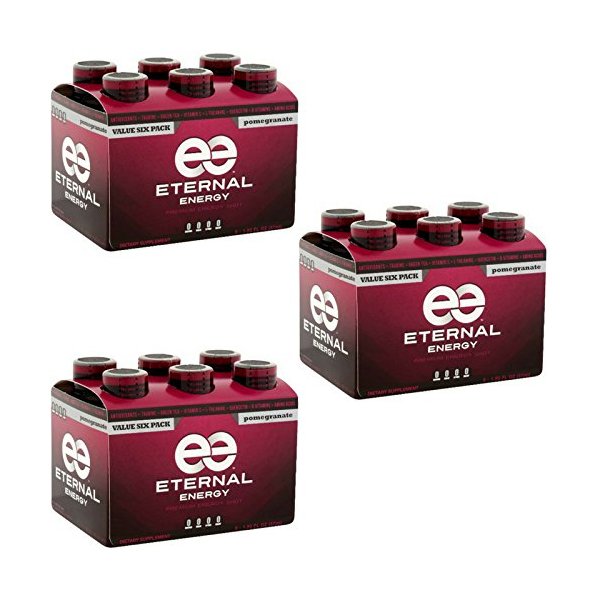 Eternal Energy Premium Energy Shot (Pomegranate, 6 count, Pack of 3)