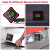 XUNTOP USB Charging Digital Level Box Angle Finder with Laser (Level 2), 4-side Strong Magnetic Angle Gauge IP54 Waterproof Inclinometer Level, Saving time and effort hanging decorations