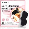 AUSLKA Blackhead Pore Strips,(70 Counts) Blackhead Remover-Deep Cleansing Charcoal Strips - Black Head Nose Strips -Black Head Remover