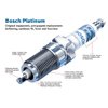 BOSCH 6702 OE Fine Wire Platinum Spark Plug - Pack of 4