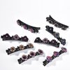 8 PCS Sparkling Crystal Stone Braided Hair Clips, Rhinestone Braided Hair Clips, Hairpin Duckbill Clip, With For Women and Girls