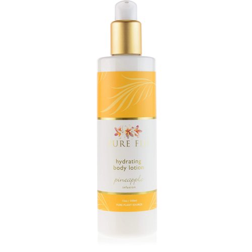 PURE FIJI Body Lotion Hydrating - Moisturizing Lotion for Dry Skin with Coconut Milk and Vitamin E, Organic Body Lotion For Women and Men, Pineapple Scent, 12 oz