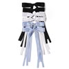 LFOUVRE Bow Hair Clips and Barrettes for Women - 6pcs Ribbon Bows and Metal Claw Clips with Tassels for Girls and Teens