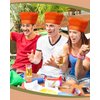 Taiyin 6 Pcs Hairy Headband Costume Headband Troll Crazy Hair Wig Accessories Party Decoration Women Men(Orange)