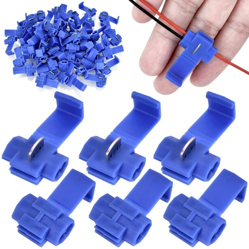 AccEncyc 60Pcs Solderless Quick Splice Wire Connectors 18-14 AWG Splice Connector Snap Electrical Wire Connector Cold Pressed Insulated Electric Wire Splice Connectors