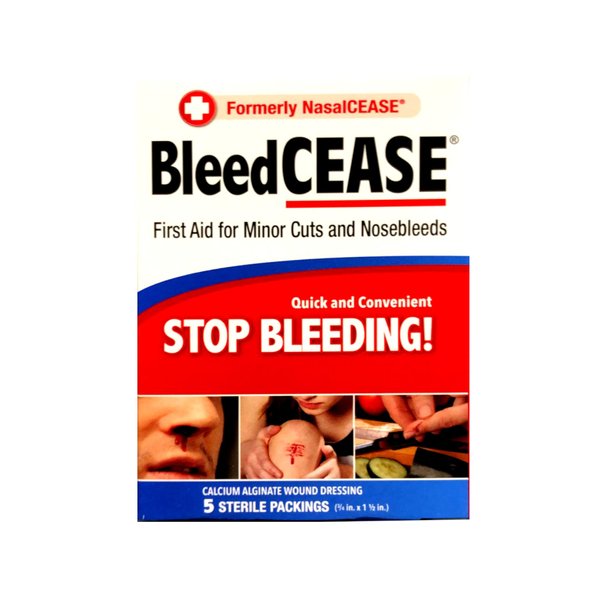 BleedCEASE First Aid, White, 5 Count