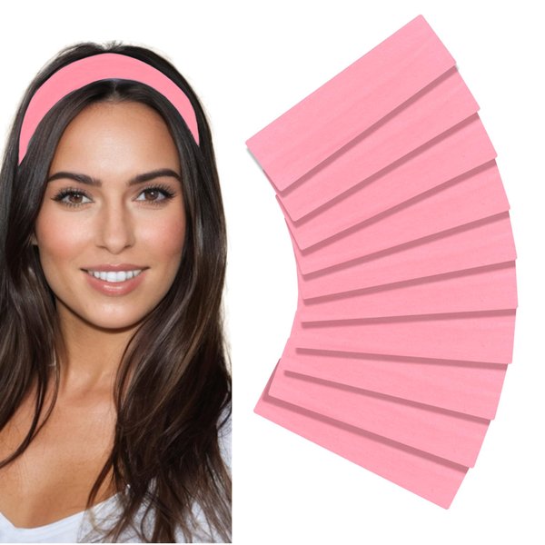 Styla Hair Headbands for Women Stretch Fashion Headbands 10 Pack Non-Slip Head Wraps Great for Spa, Sports, Yoga, Pilates, Running, Gym Headband, Workouts - Pink