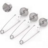 Snap Ball Tea Strainer, JEXCULL 3 Pack Premium Stainless Steel Tea Infuser with Handle for Loose Leaf Tea Fine Mesh Tea Balls Filter Infusers