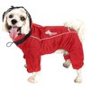 DOGHELIOS 'Weather-King' Windproof Waterproof and Insulated Adjustable Full Bodied Pet Dog Jacket Coat w/ Heat Retention Technology, Small, Red