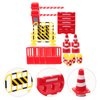 Gadpiparty 1 Set Play Traffic Signs Street Signs Playset Mini Traffic Cones Street Warning Signs Toy Anti-Collision Barrels Kids Signs Construction Playset for Sand Table